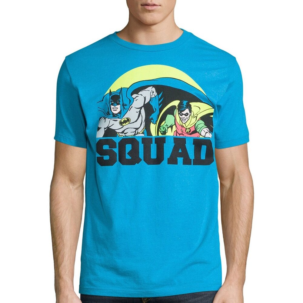 New! Batman & Robin Squad T-Shirt DC Comics Superhero Justice League